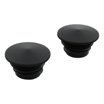 Tankdeckel Set schwarz rechts links für Harley Davidson Modelle 1983 bis 1995