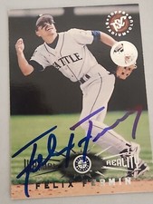 Felix Fermin Signed 1995 Topps Stadium Club - Virtual Reality Members Only #219 