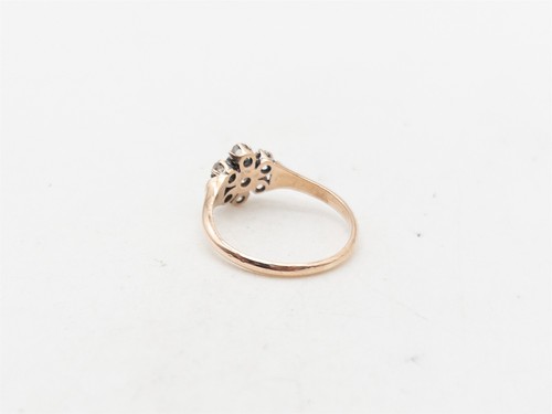 Antique 1850s $2400 .50ct Natural Alexandrite Diamond 14k Yellow Gold HALO Ring - Picture 7 of 7