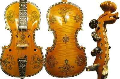 Deluxe fancy Norwegian fiddle 16'' viola (4*4 STRINGS) profession Concert #14741 