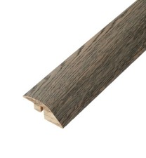 Reductor de rampa de roble macizo para barra de puerta umbral de moldura de pisos de madera ROBLE MARRÓN OSCURO