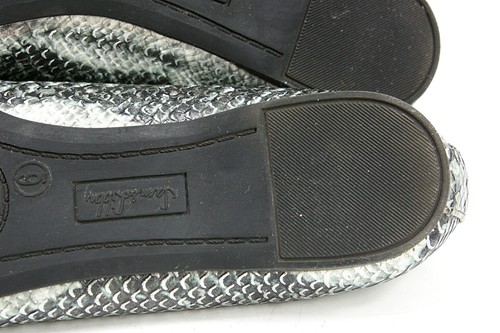 Sam & Libby Johnah Women's Silver Gray Snakeskin Ballet Flats Size 6M - Picture 9 of 10