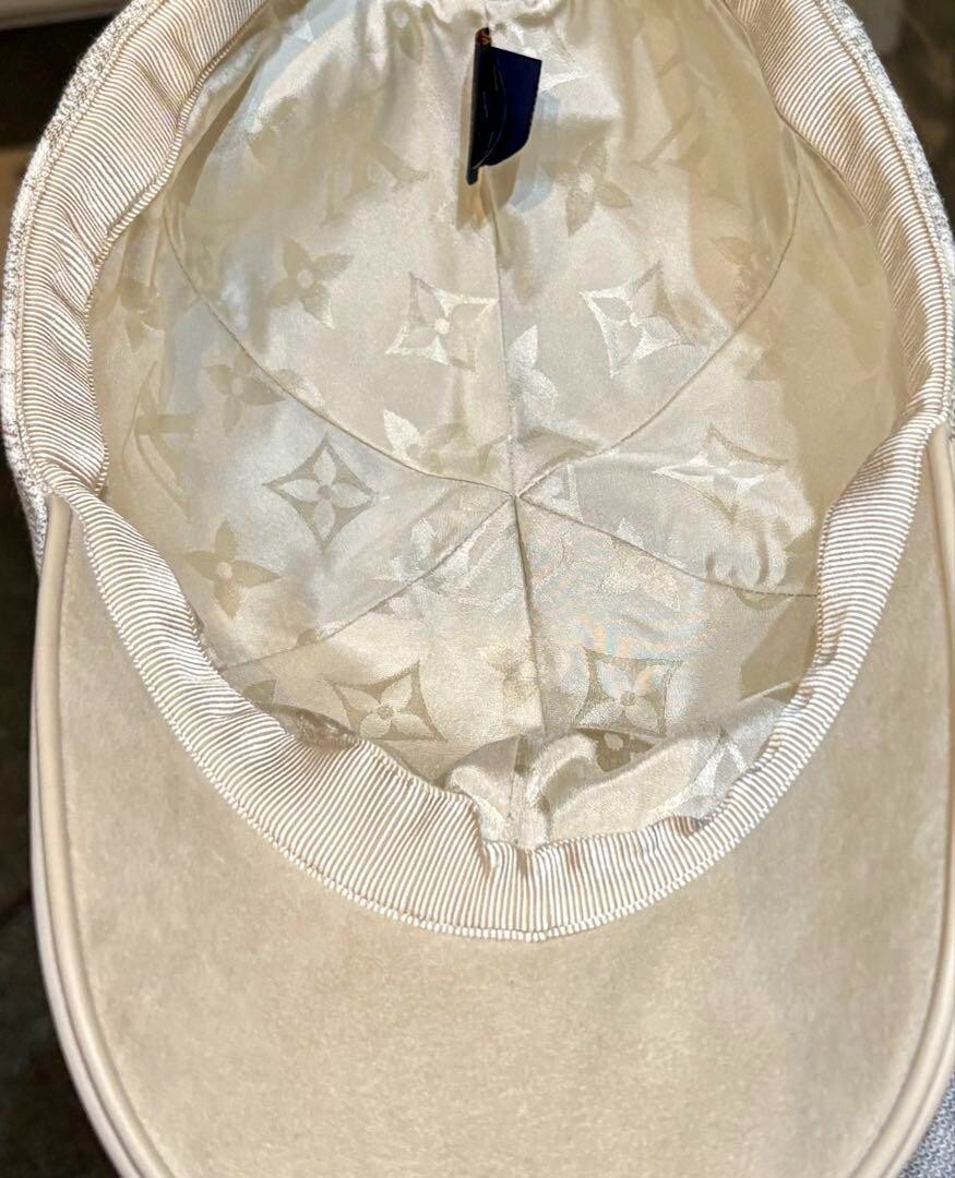 Louis Vuitton Monogram Gradient Cap M Grey Canvas Hat Leather