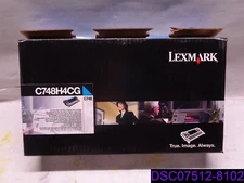 USED NEEDS FILLED Genuine Lexmark Cyan C748H4CG Toner Cartridge High Yield