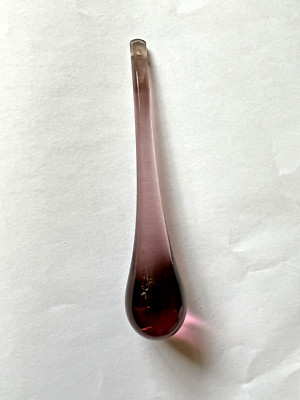 Ein großer Vintage Kronleuchter Regentropfen Kristallglas Handarbeit Amethyst Farbe