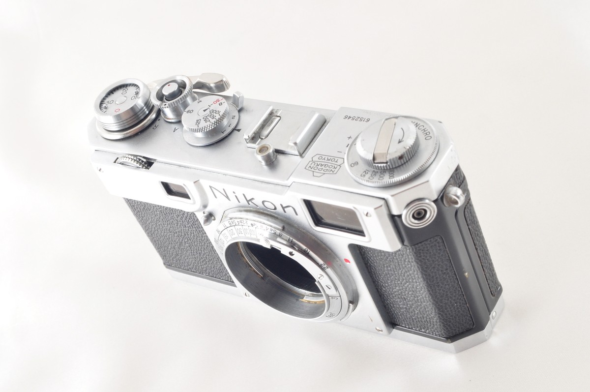 Near MINT] Nikon S2 35mm Rangefinder Film Camera Silver Black Body