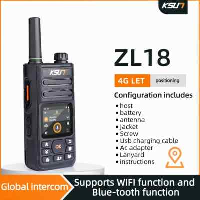 Long Range Walkie Talkie Compatible Zello APP WiFi Network Cell Phone Radio