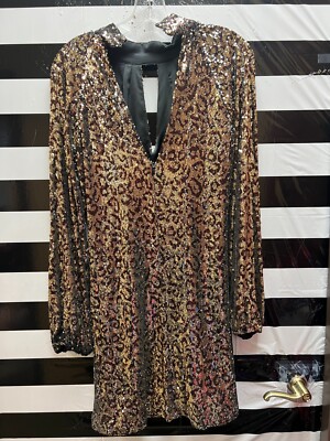 slim fit dress slacks Milly Colette Gold Dot Sequin Mini Dress - Gold