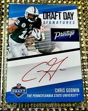 2017 Prestige Draft Day SIGNATURE Chris Godwin RC RED🔴AUTO 25 PRINTS Tampa Bay 