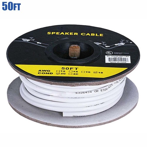 SatMaximum 500ft 18AWG 2-Conductor Speaker Wire – CL2 In-Wall Rated, CCA, Pull-Box (906842)