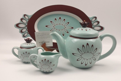 Lenox Ceramic Pottery Tea Set Tray Gorham Merry Go Round Earthenware Polly
