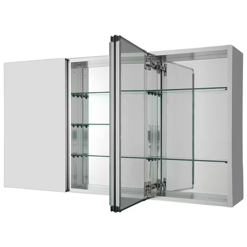Pegasus Medicine 36" x 31" Aluminum 6Shelves TriView Silver w