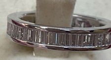Sterling Silver CZ Stacker Engagement/Eternity Dress Ring Hm 925 150CT CZ