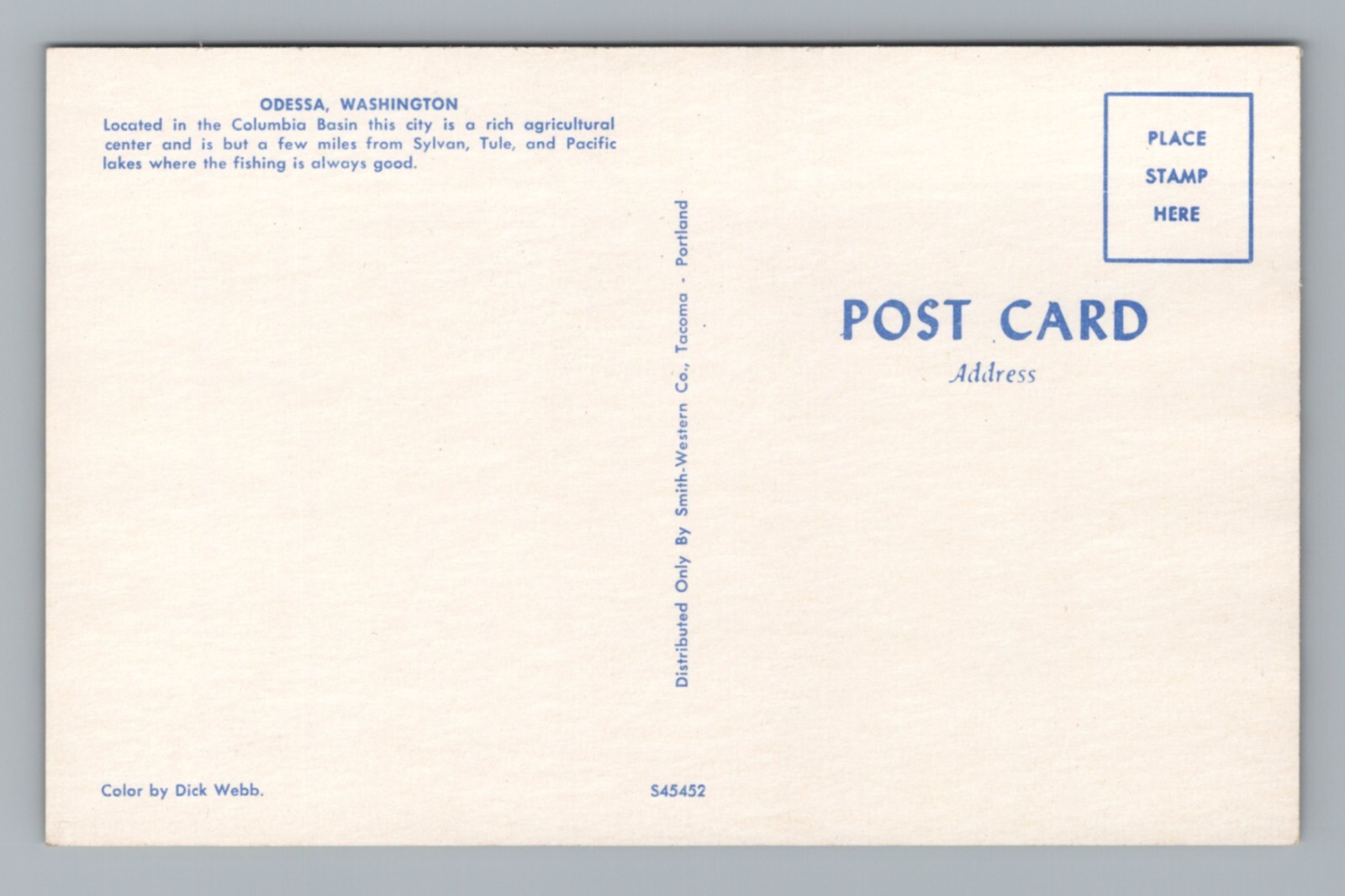 Odessa Washington Postcard eBay