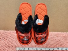 FOCO NFL Cleveland Browns Womens "Mule" Slippers Plaid Fur Sz M 7-8 NEW