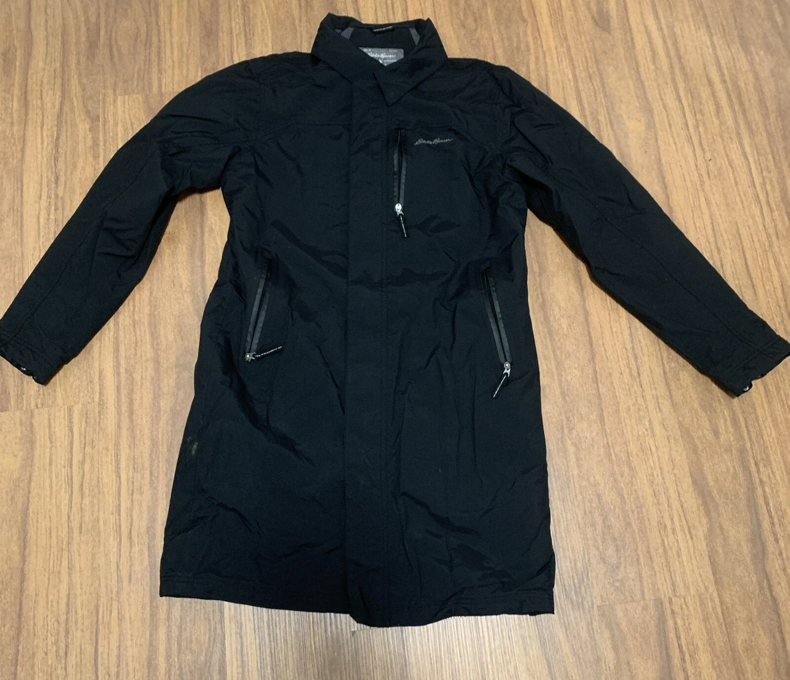 Eddie Bauer Mens Weather Edge Parka, Size TL Black WaterProof