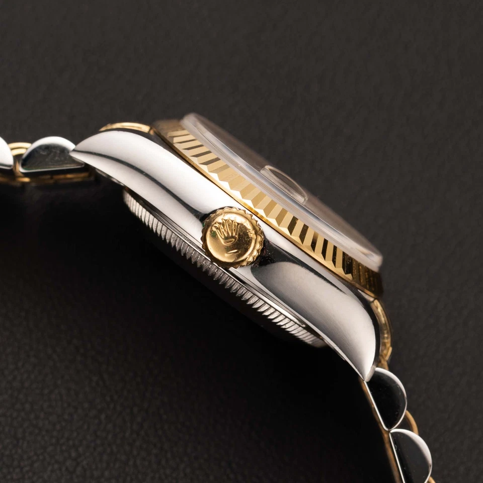 Rolex Datejust 69173 Fluted Bezel Watch 26mm Two-Tone Jubilee Champagne Dial - Image 3 of 4