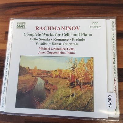 GREBANIER / GUGGENHEIMER rachmaninov - complete cello, piano EX/EX (CD Album)