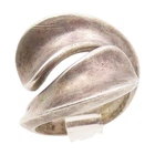 925 Sterling Silver Vintage Ring SIERSBOL DENMARK Modernist Bypass Sz 6 RG34590