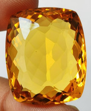 Large Yellow Citrine 97 Ct. Cushion Cut AAA Loose Gemstone Gift for Women/Her