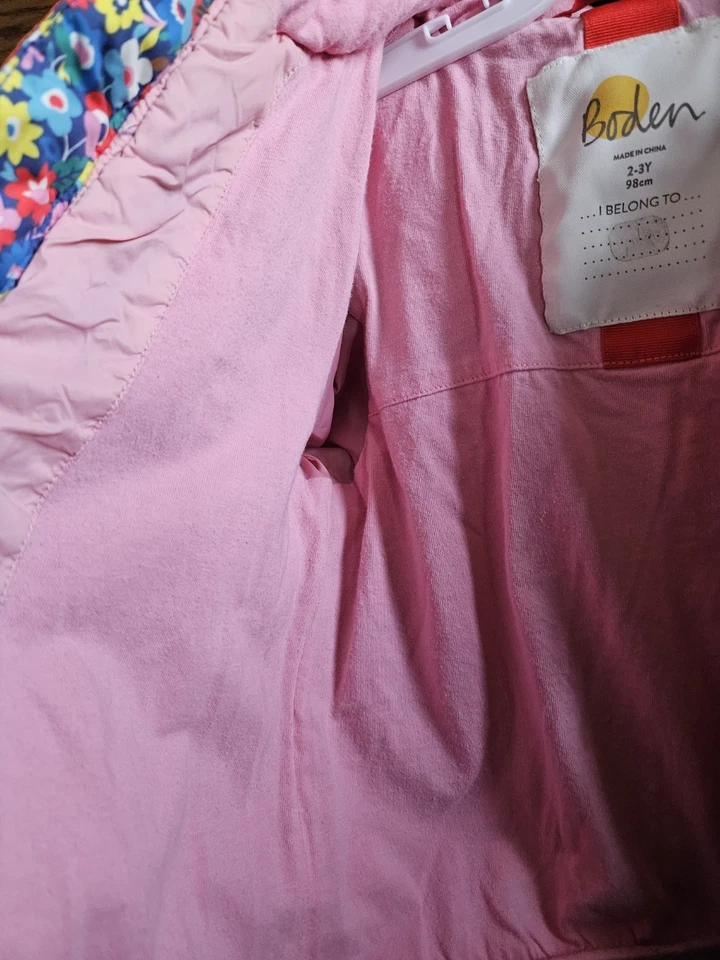 Girls Mini Boden Coat Size 2-3 - Image 4 of 4