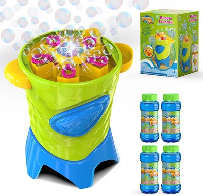 Bubble Fun Fountain Bubble Machine with Light for Toddlers 1-3 | Automatic bubbl