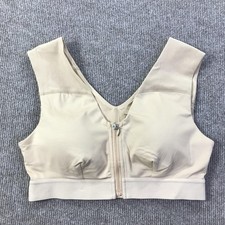 Tommie Copper Shoulder Support Sports Bra Womens Large Zip Front Gym Activewear