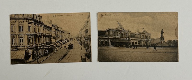 2 Vintage Postcards from Belgium Louvain