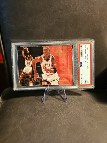 1995-96 Fleer End 2 End Michael Jordan #9 PSA 7 HOF Bulls Inserto NUEVO CERTIFICADO - Imagen 1 de 2