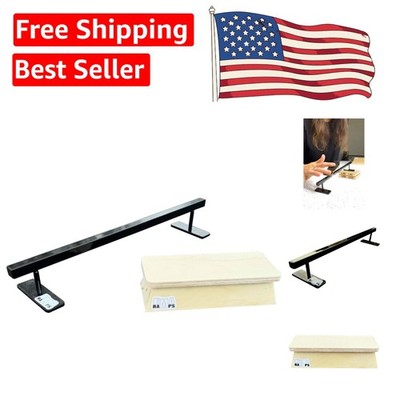 Eco-Friendly Steel Fingerboard Rail & Grind Box - Perfect for Skill Development