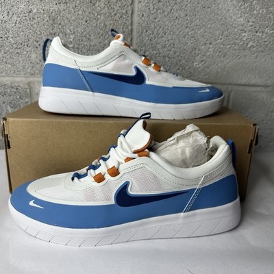 NIKE Nyjah Free 2 SB White Dutch Blue MEN'S Sz 8 BV2078-402