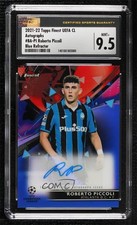 2021 Finest UCL Blue Refractor /150 Roberto Piccoli CSG 9.5 Mint Plus Auto 3er