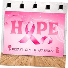 Breast Cancer Awareness Backdrop Pink Ribbon Photo Booth Hope Encourage
