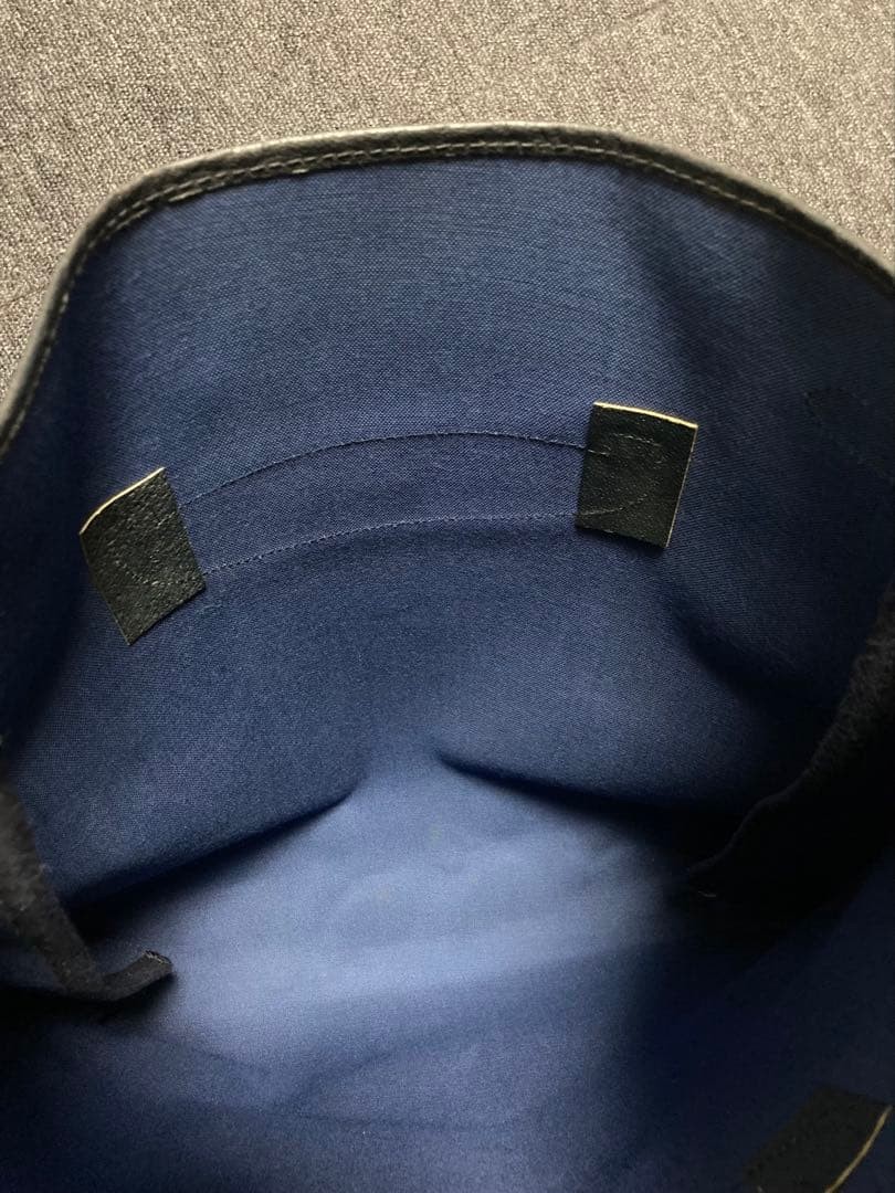 GUCCI Vintage GG Tote Shoulder Bag Navy PVC Leather Unisex Excellent Condition thumbnail 16