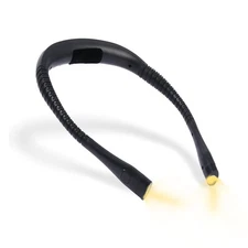 Book Light, 3-Color & 9-Brightness Reading Light, Bendable Neck Light, 80-hr ...