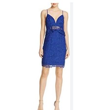 Brand New Guess Women's Size 4 Blue Solstice Lace Mini Dress 