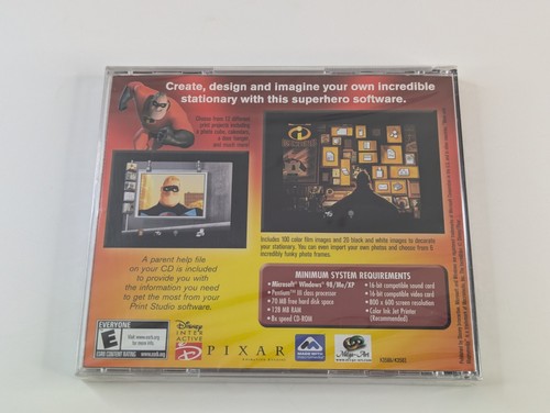 The Incredibles Print Studio PC-CD ROM (New) - Picture 2 of 2