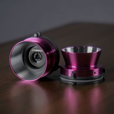 2X Studevox Metal Pink NAB Hub Adapters For Open Reel to Reel Tape Recorders