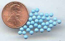 1440 PIECES VINTAGE GLASS LIGHT TURQUOISE 2mm To 3mm ROUND BALLOTINI BALLS 944A
