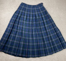 Vintage Pendleton Skirt Women 10 Baird Tartan Plaid Wool Pleated A Line Academia