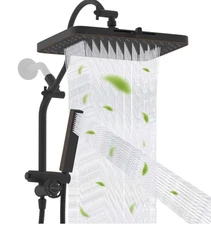 Hibbent 13-Inch Filtered Rainfall Shower Head Handheld Spray Combo High Pressure