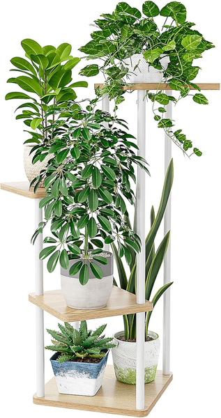 Bamworld PflanzenstäNder BlumenstäNder Indoor 6 Etagen Pflanzenregal Blumentrepp-image