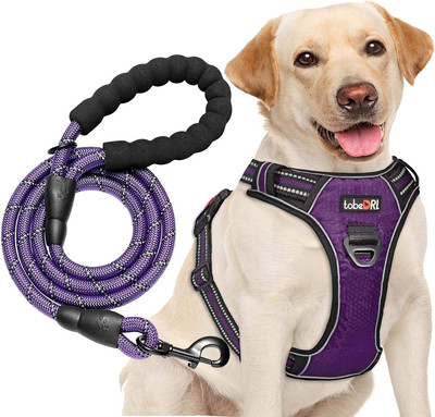 tobeDRI No Pull Dog Harness Adjustable Reflective Oxford Easy Control Medium Lar
