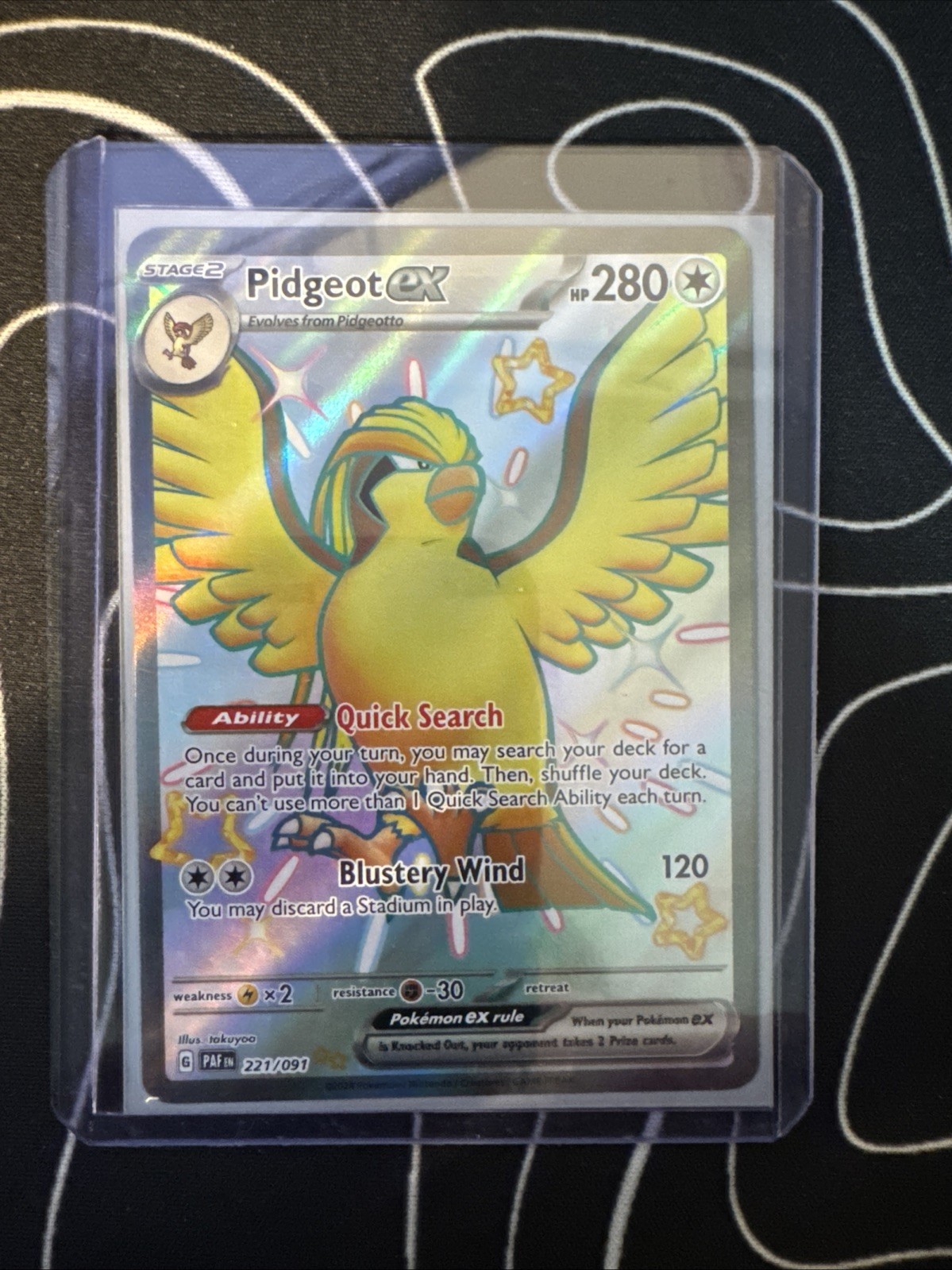 Pidgeot ex 221/091 Sv: Paldean Fates Holo