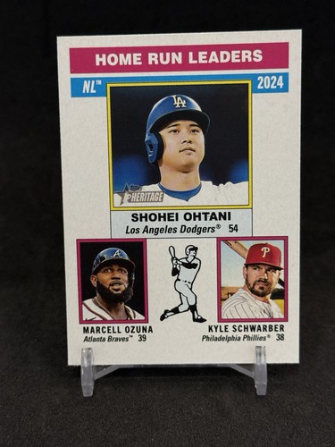 2025 Topps Heritage NL Home Run Leaders #193 Shohei Ohtani Ozuna Schwarber