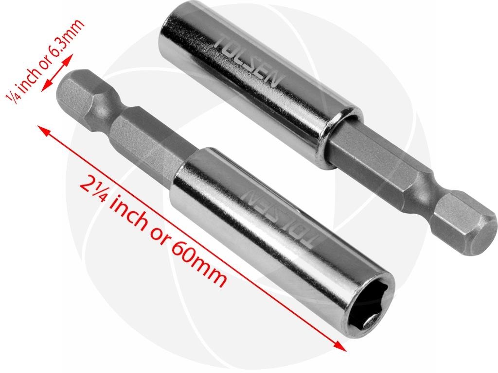 2¼ inch Screwdriver Screw Gun Magnetic Bit Holder Cordless 1/4 Drill Extensions