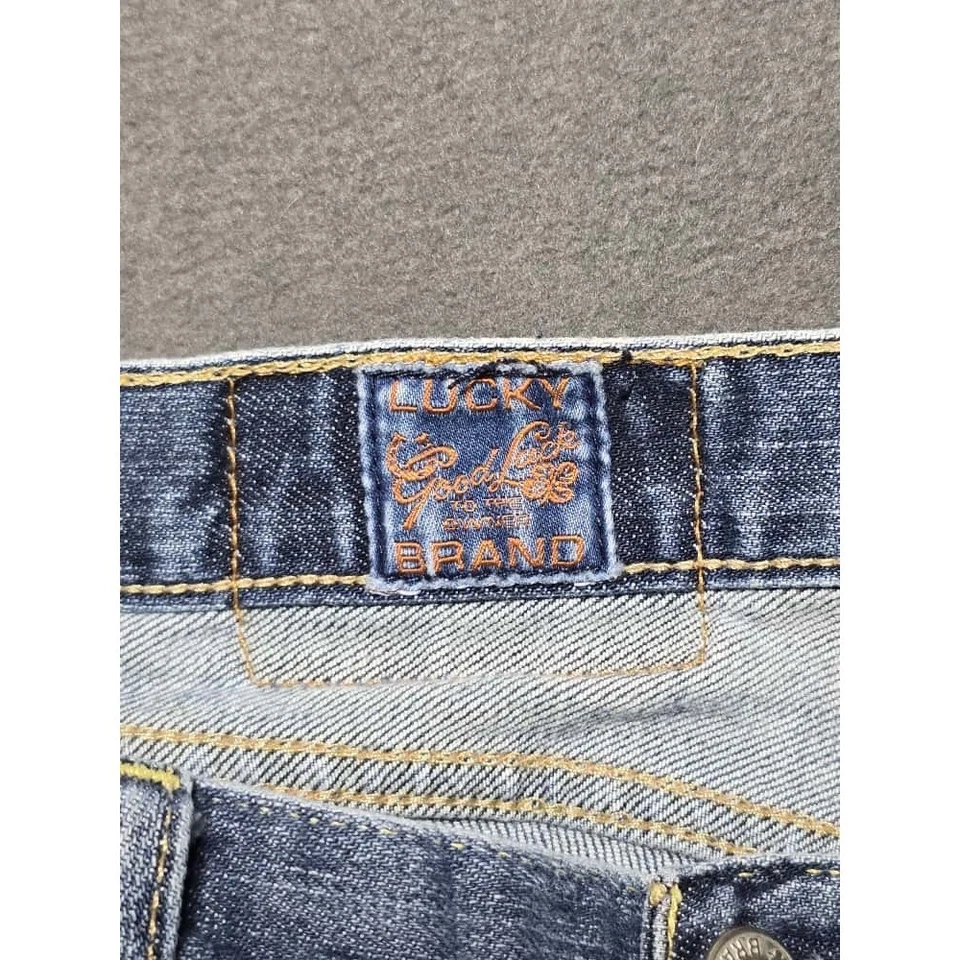 Lucky Brand 181 Jean Mens Size 33x29 Bootcut Denim Blue Cotton Blend - Image 3 of 4