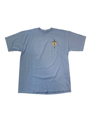 Bone Thread T Shirt Brandmakers 2XL Cotton Blue Sword Heart Eye | eBay