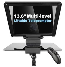 13.6-inch aluminum camera teleprompter, freely adjustable screen, accommodates 1