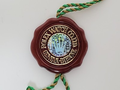 AUTHENTIC ROLEX SINGLE CROWN HOLOGRAM HANG TAG RED 1989 - 2000